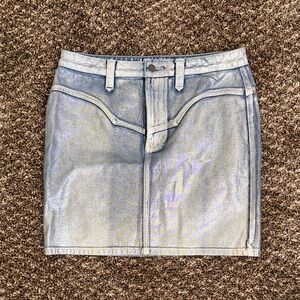 Idyllwind Shimmering Silver Mini Skirt